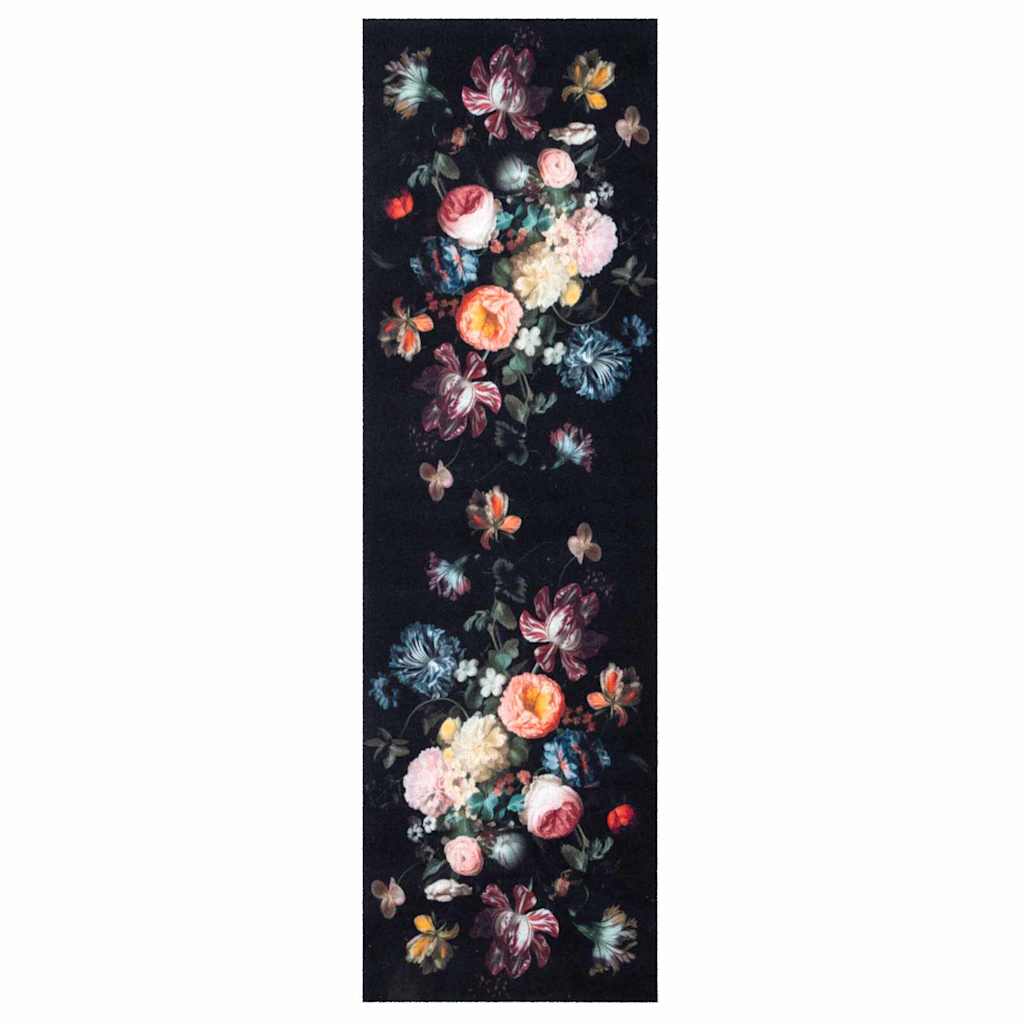 Kuhinjski Tepih Crna 150 x 45 cm Baršun