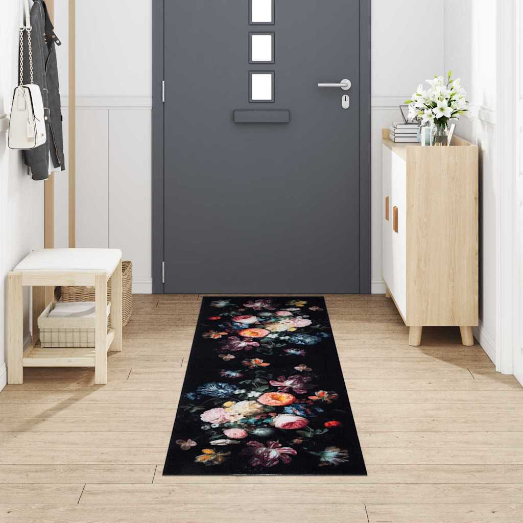 Kuhinjski Tepih Crna 300 x 60 cm Baršun