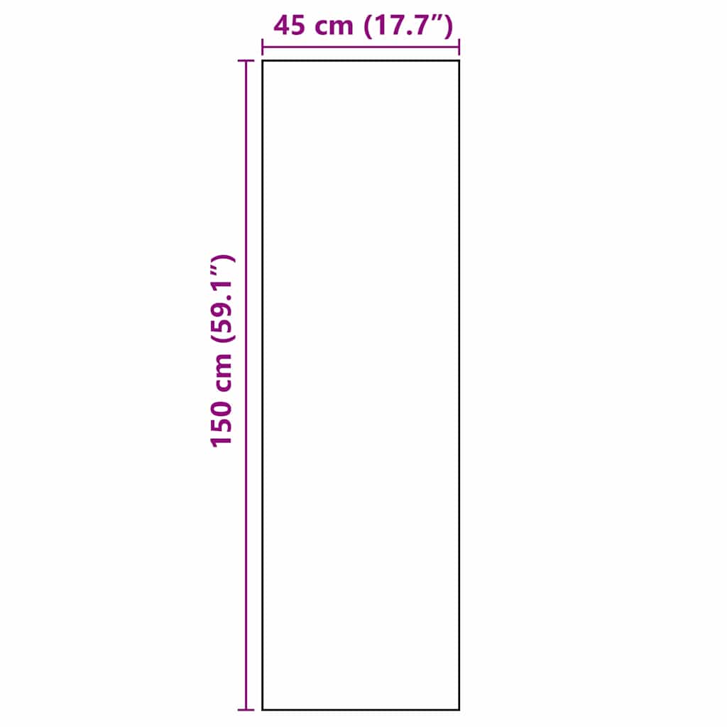Kuhinjski Tepih Pribor za jelo Crna 150 x 45 cm Baršun