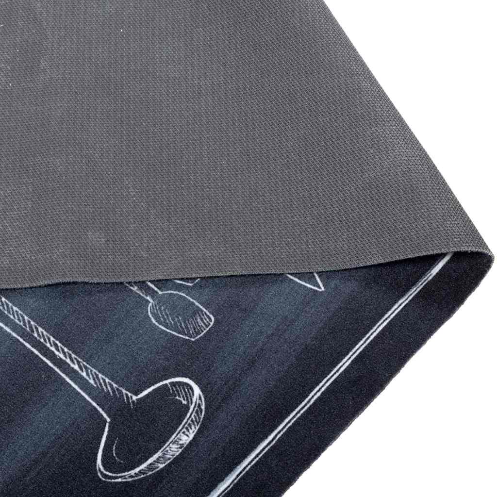 Kuhinjski Tepih Crna 300 x 60 cm Baršun