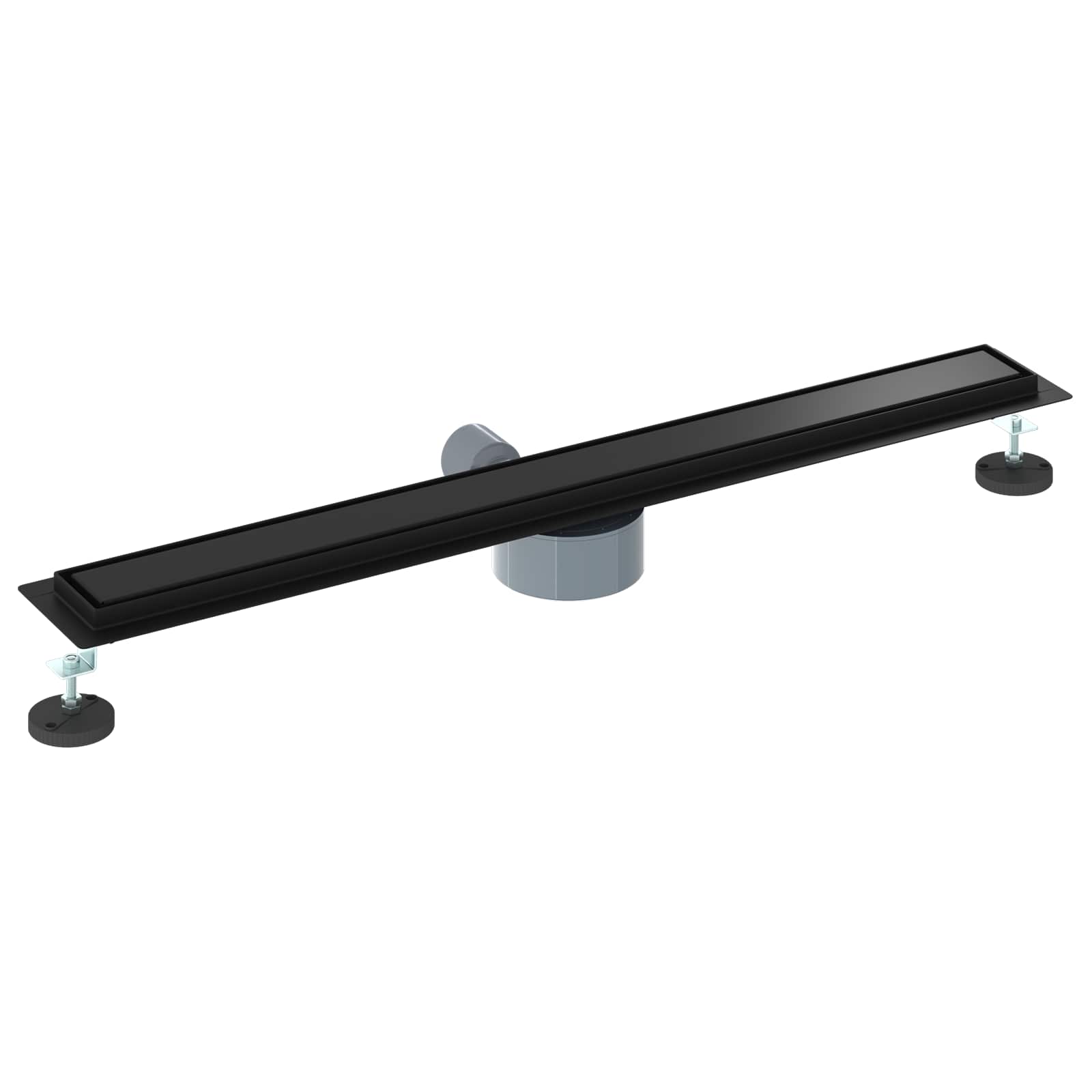 Tuš kanal 2-u-1 sa 360° sifonom Crna 80 cm Nehrđajući čelik 304