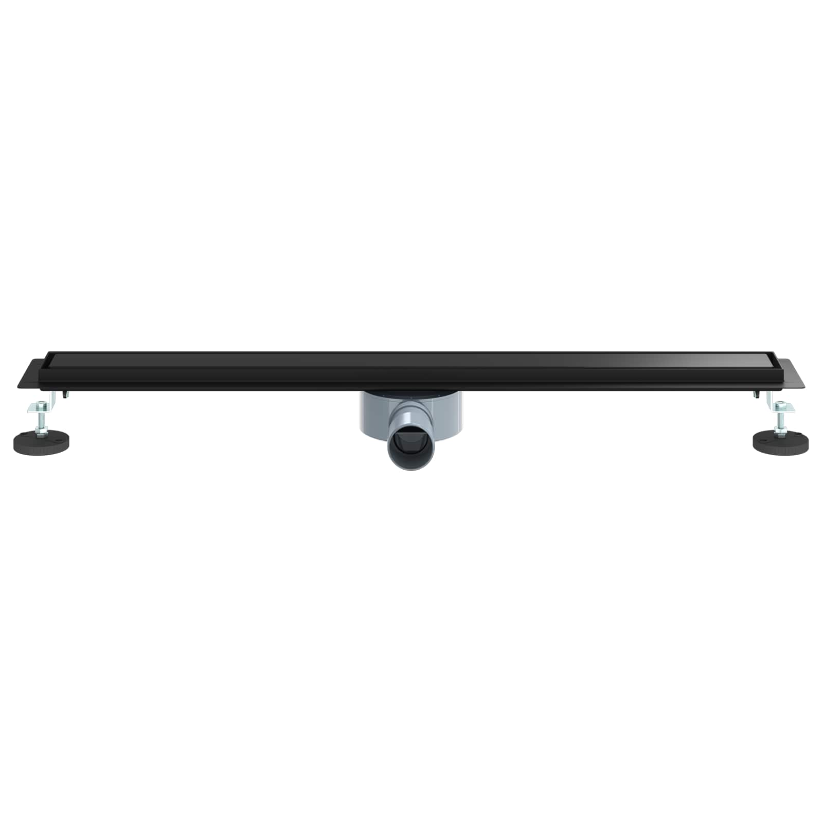 Tuš kanal 2-u-1 sa 360° sifonom Crna 80 cm Nehrđajući čelik 304