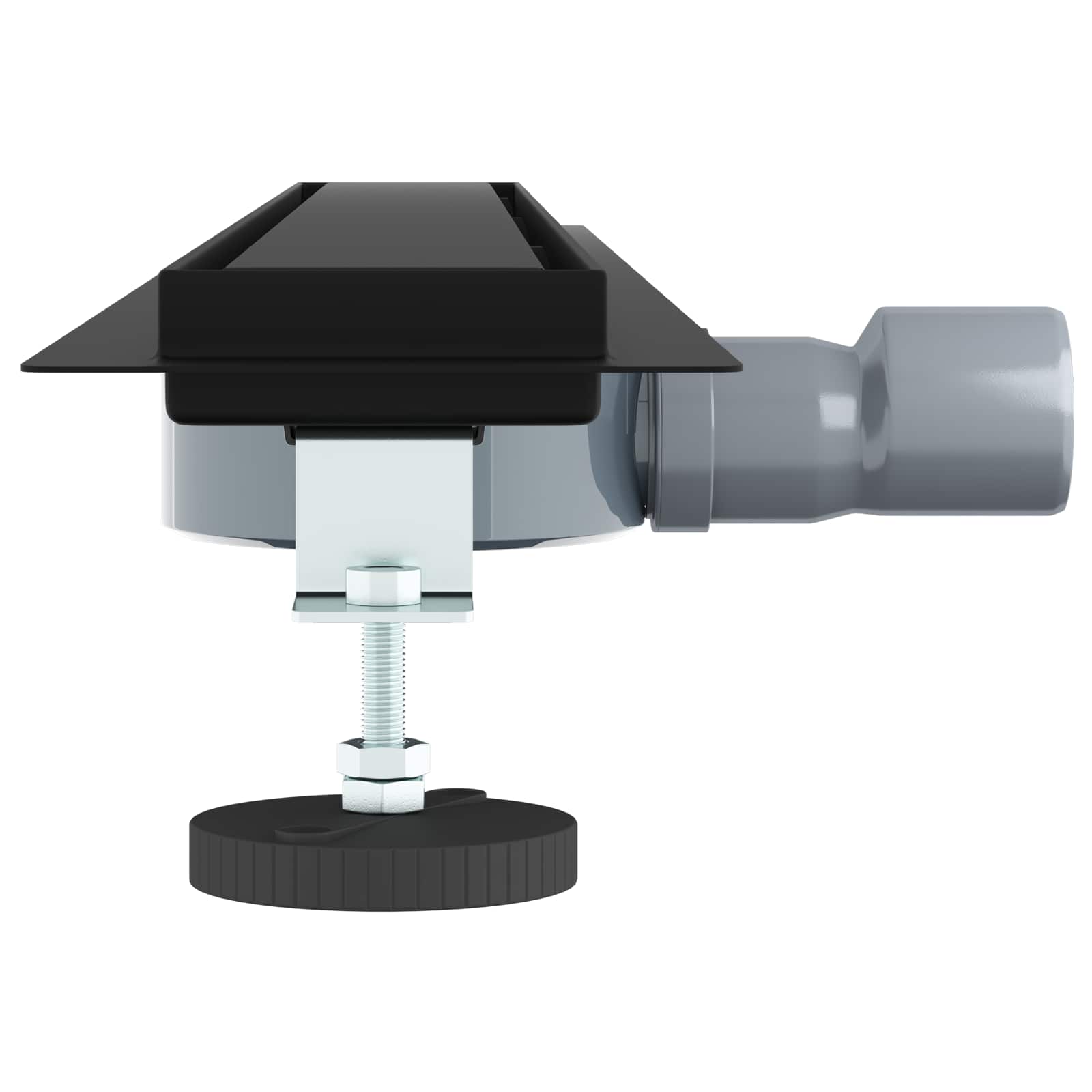 Tuš kanal 2-u-1 sa 360° sifonom Crna 80 cm Nehrđajući čelik 304