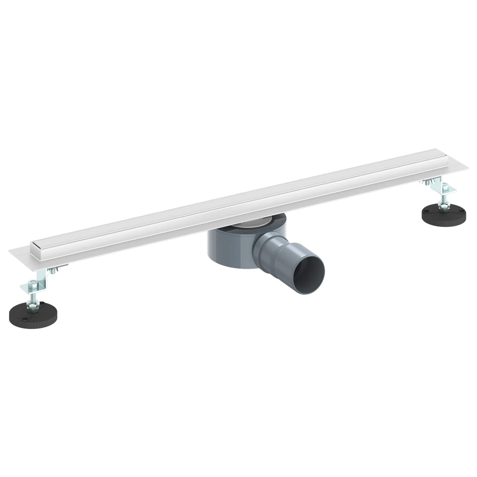 360° Odvod za tuširanje s tankim modelom Srebrno 60 cm