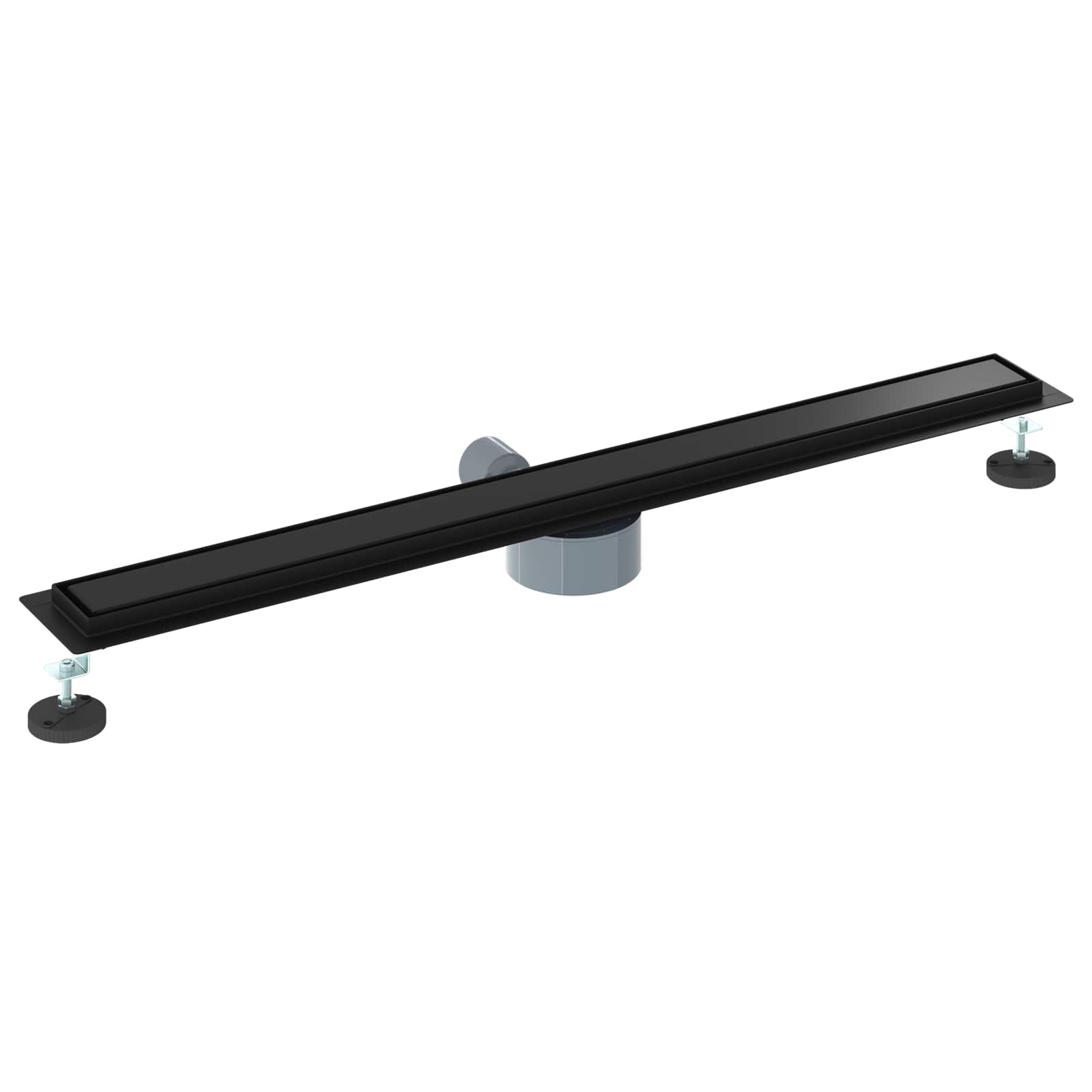 Tuš kanal 2-u-1 sa 360° sifonom Crna 90 cm Nehrđajući čelik 304