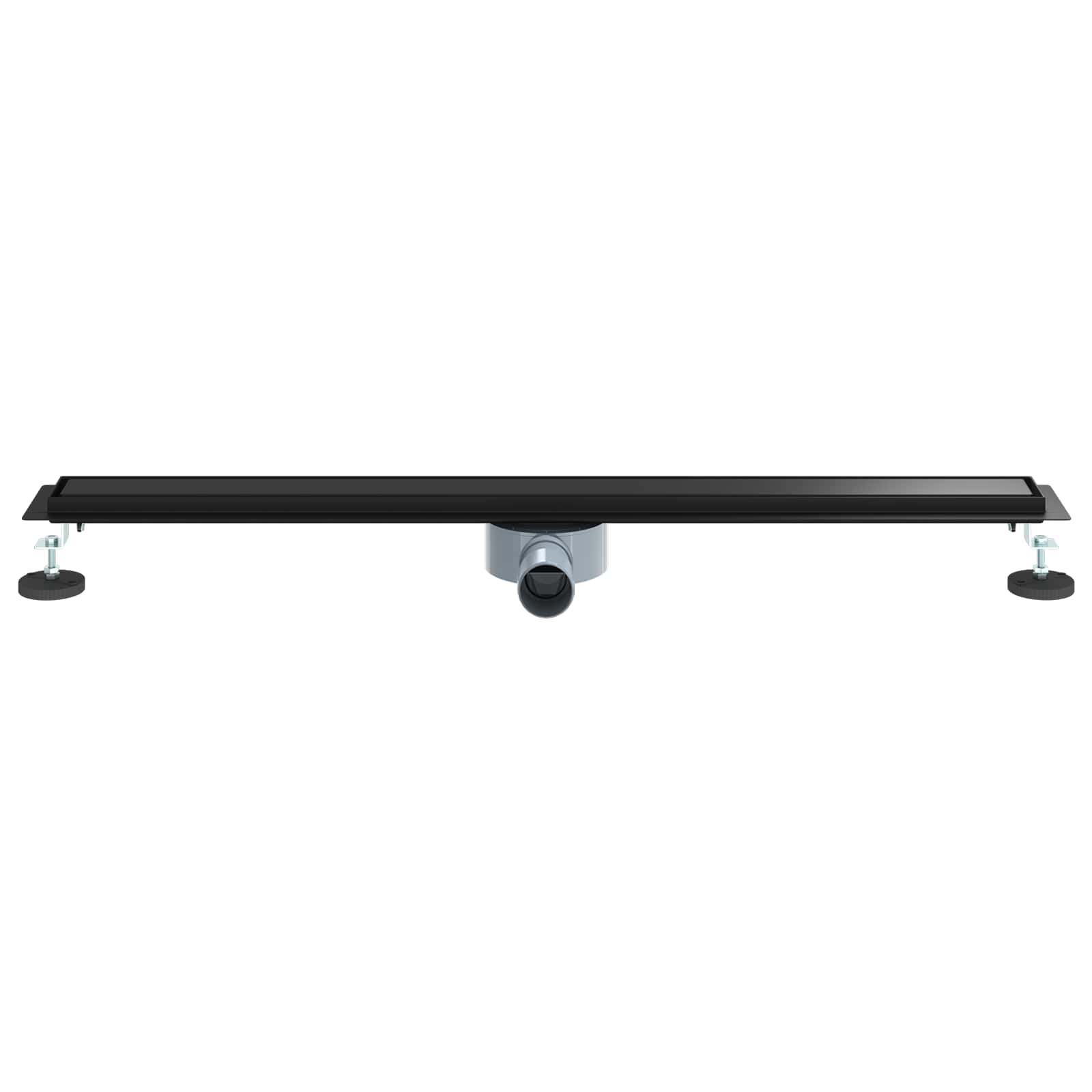 Tuš kanal 2-u-1 sa 360° sifonom Crna 90 cm Nehrđajući čelik 304