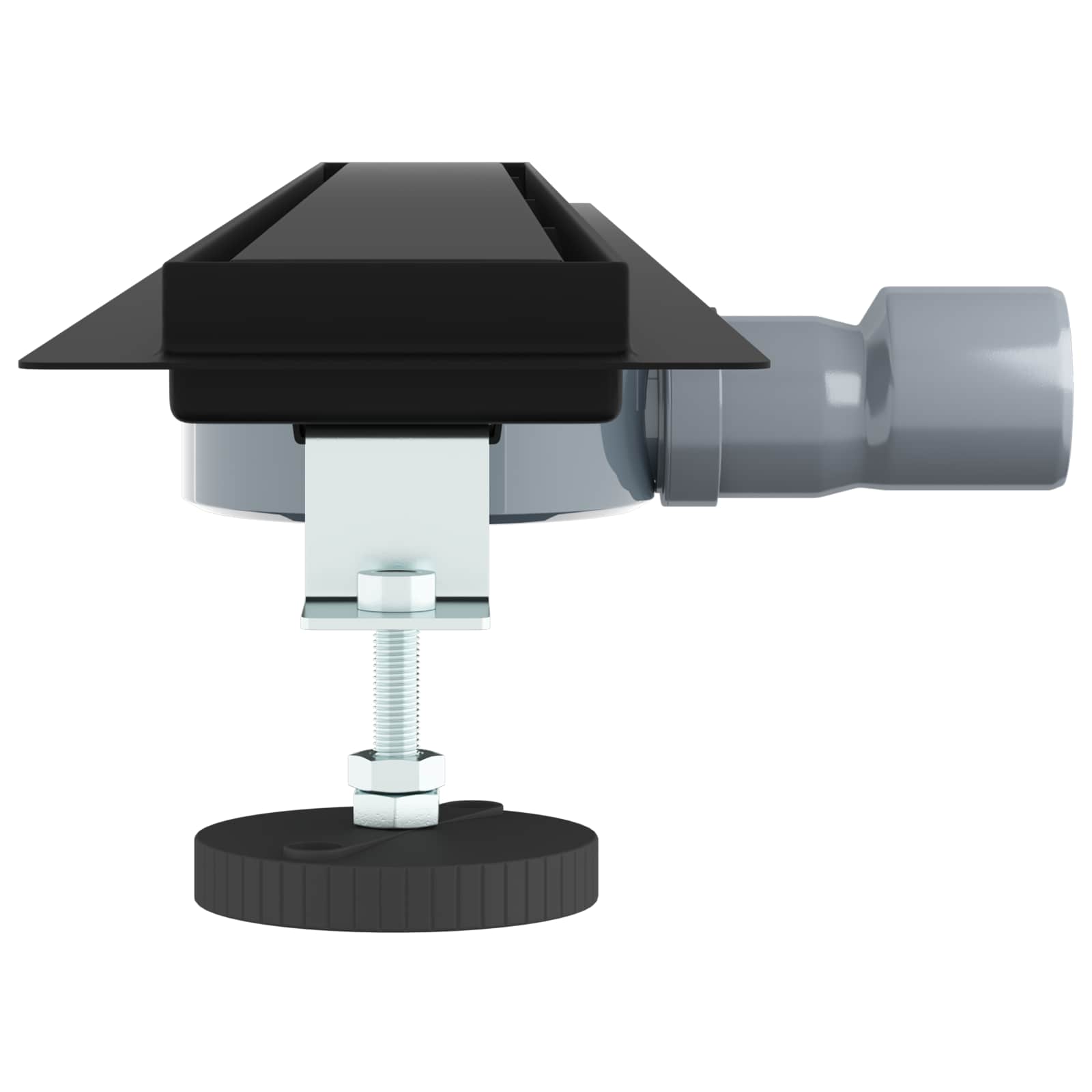 Tuš kanal 2-u-1 sa 360° sifonom Crna 90 cm Nehrđajući čelik 304