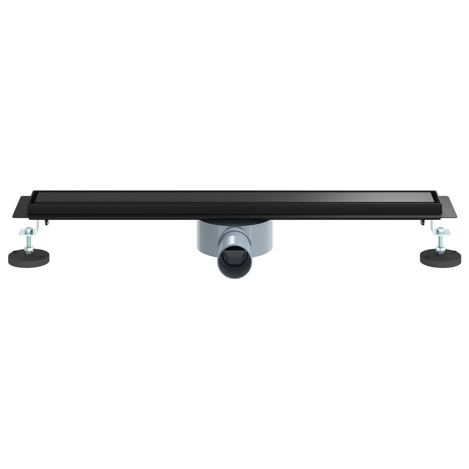Tuš kanal 2-u-1 sa 360° sifonom Crna 60 cm Nehrđajući čelik 304