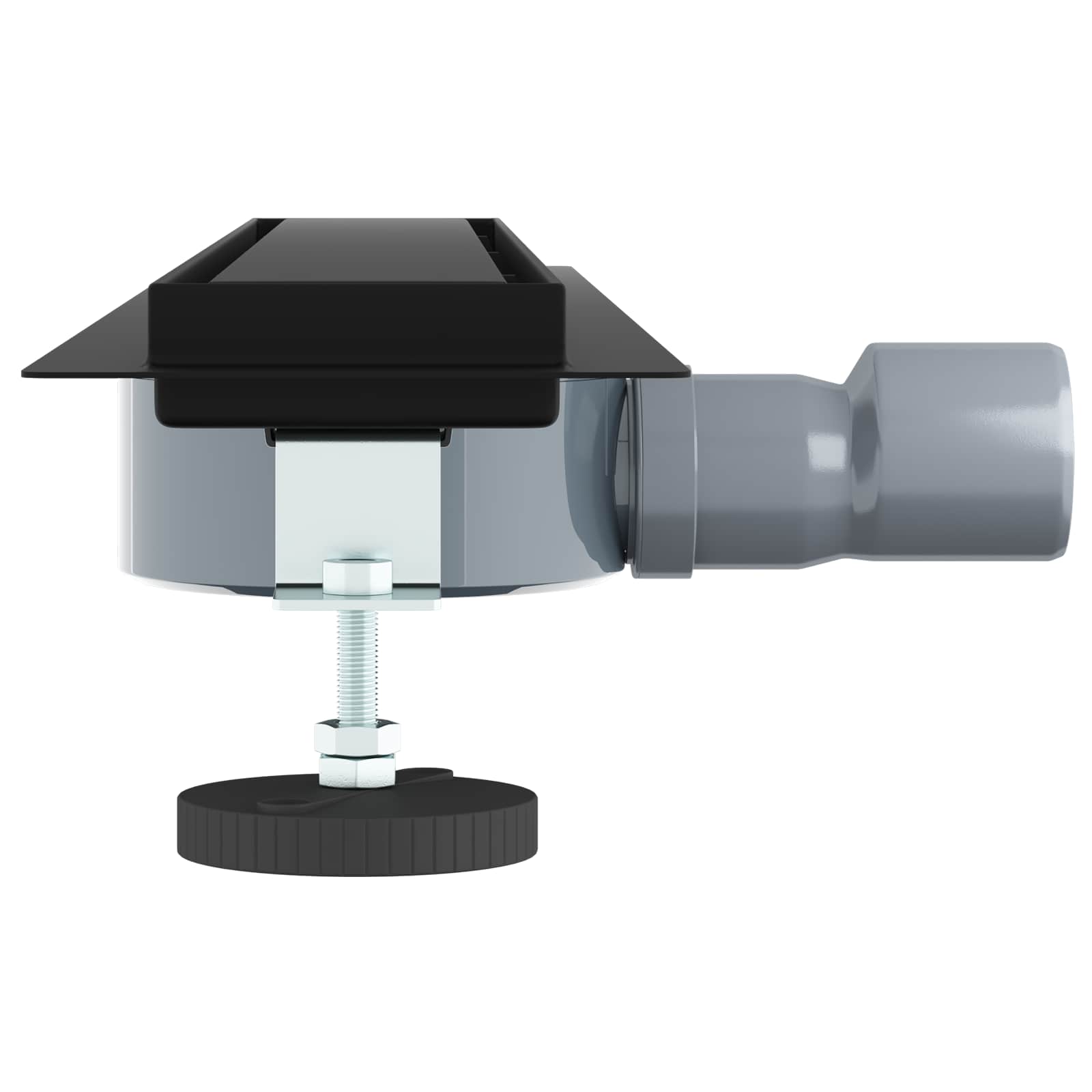 Tuš kanal 2-u-1 sa 360° sifonom Crna 60 cm Nehrđajući čelik 304
