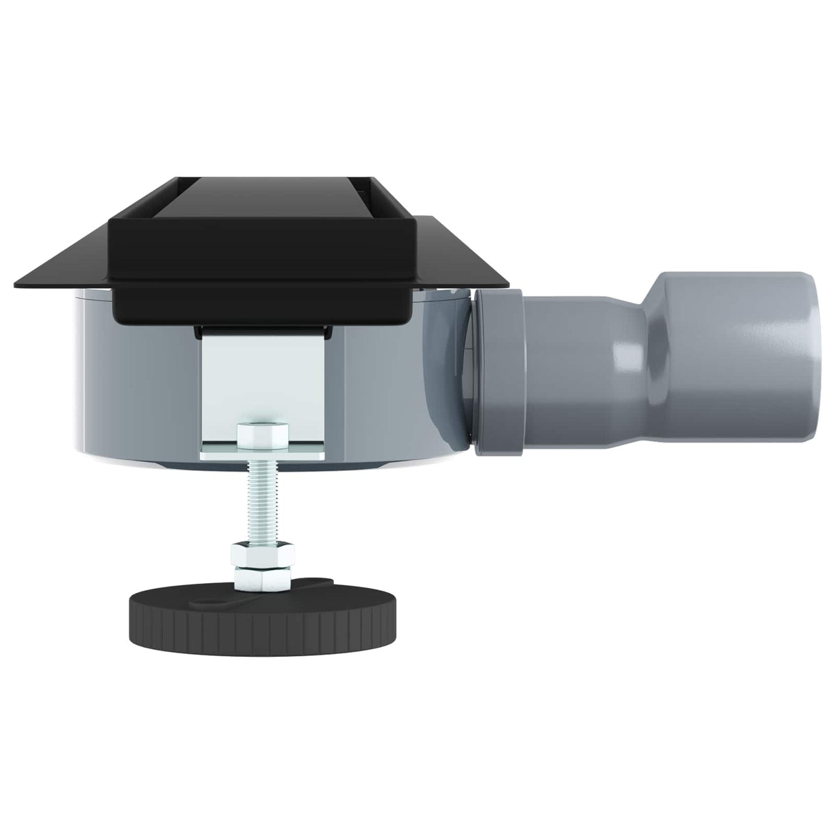 Tuš kanal 2-u-1 sa 360° sifonom Crna 50 cm Nehrđajući čelik 304