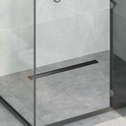 2 u 1 odvod za tuš Crna 70 cm Nehrđajući čelik 304
