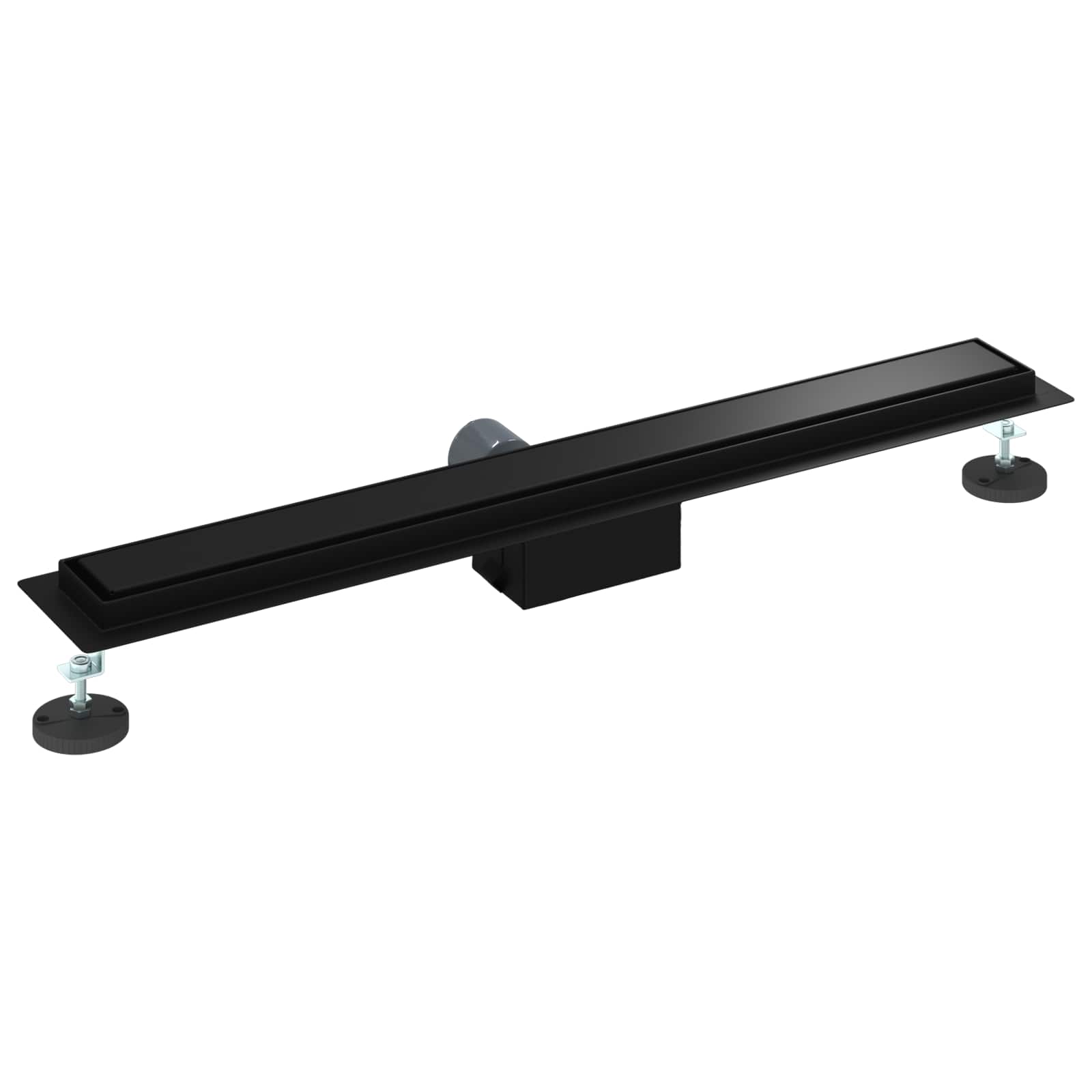 2 u 1 odvod za tuš Crna 70 cm Nehrđajući čelik 304