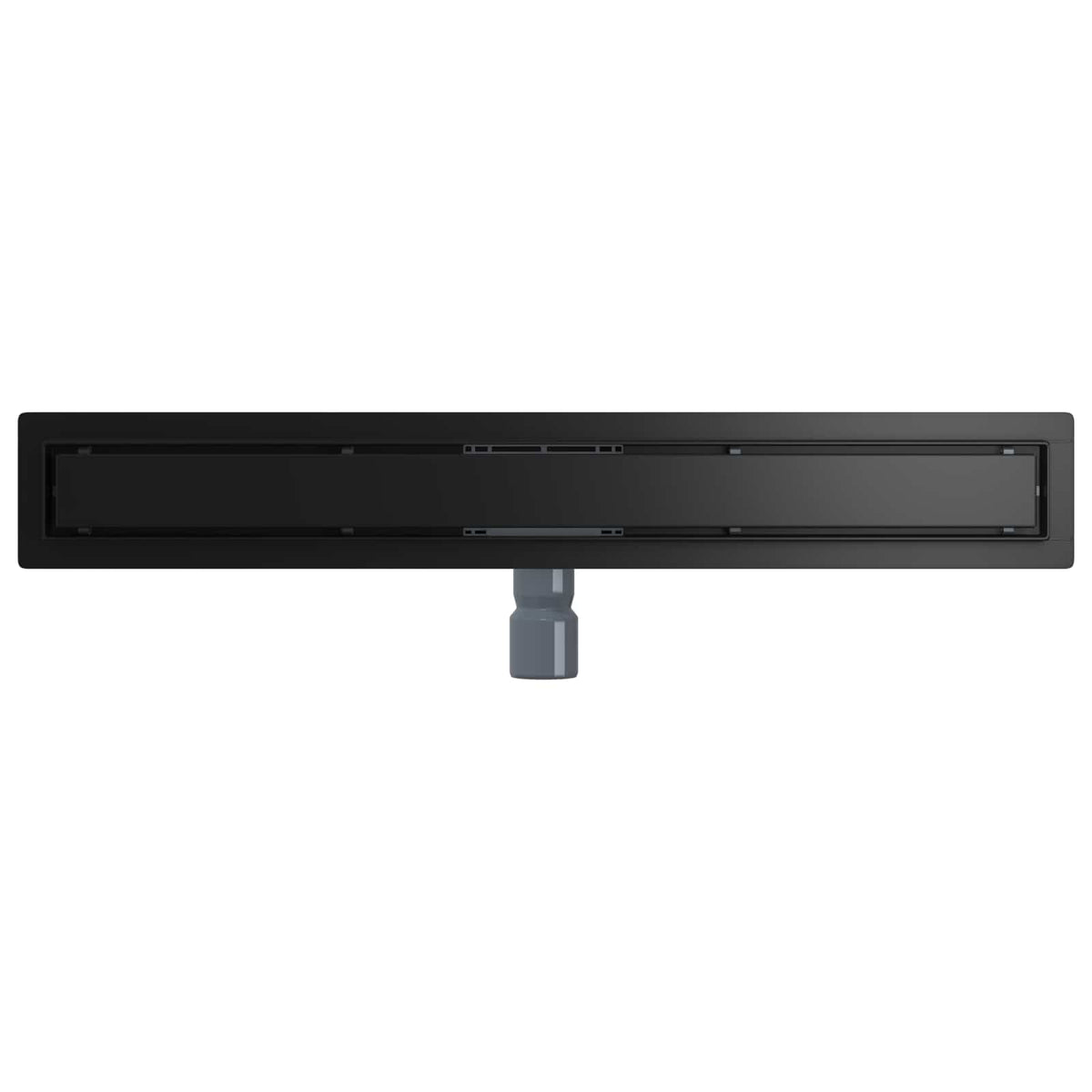 2 u 1 odvod za tuš Crna 70 cm Nehrđajući čelik 304