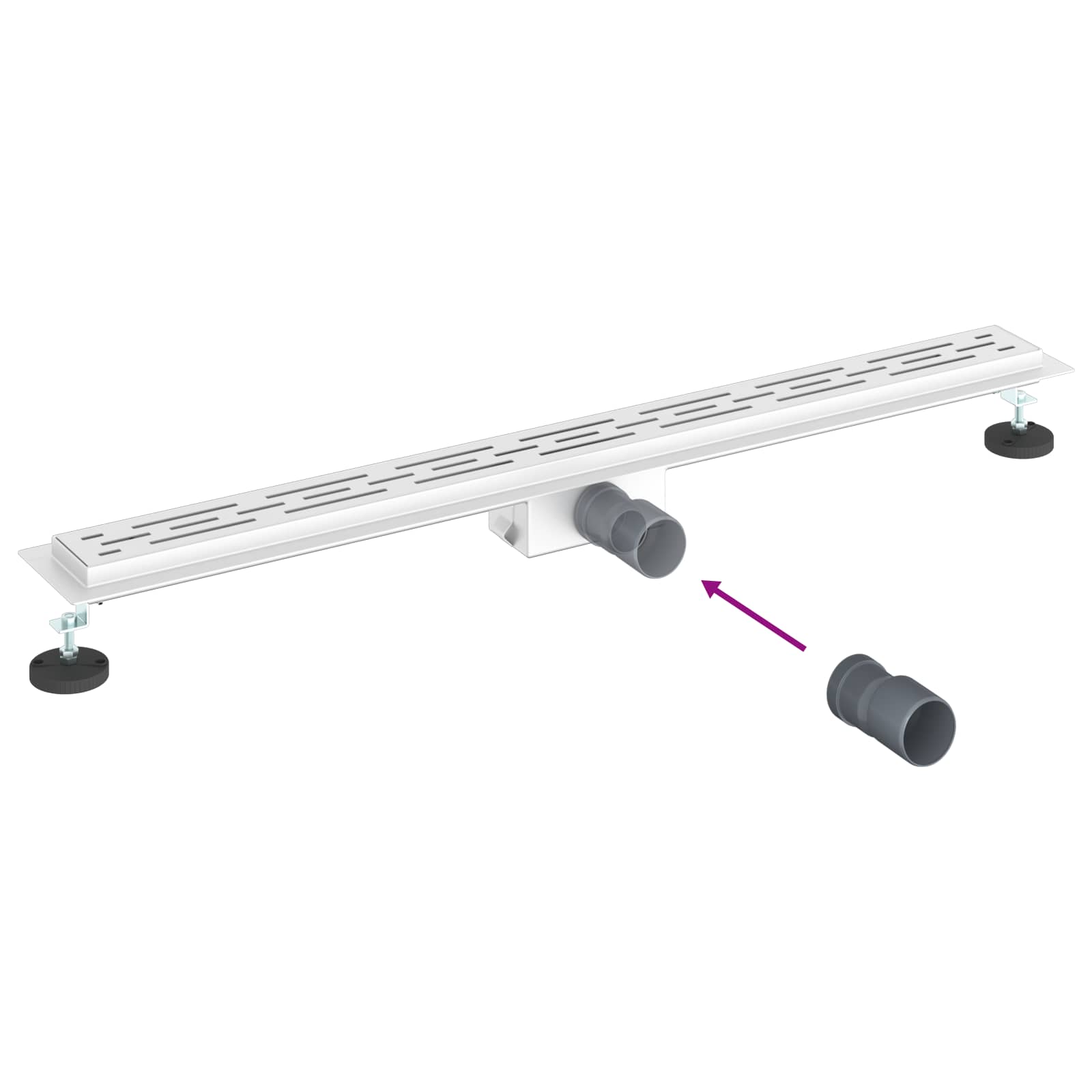 Odvod za tuš s dizajnom linije Srebrno 100 cm