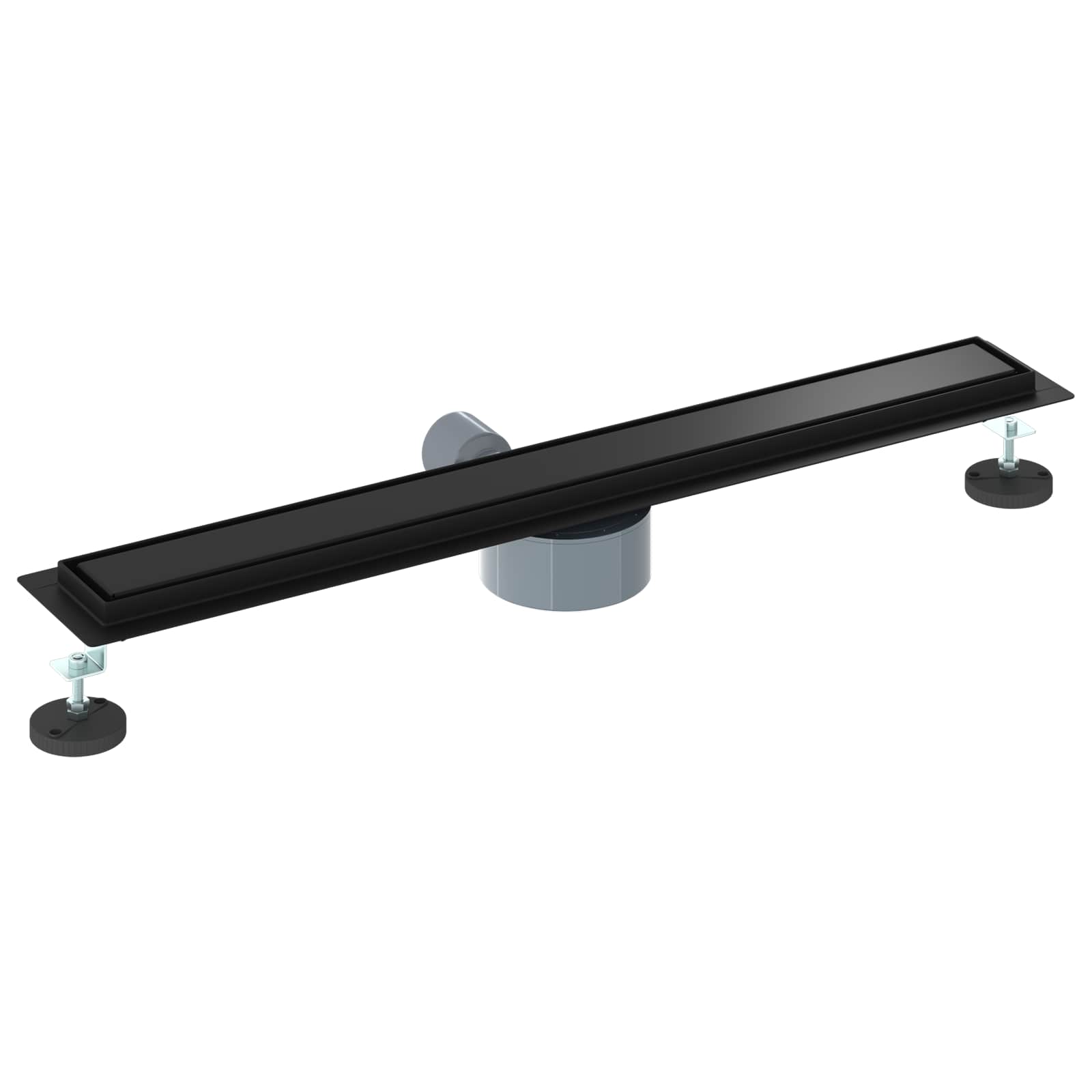 Tuš kanal 2-u-1 sa 360° sifonom Crna 70 cm Nehrđajući čelik 304