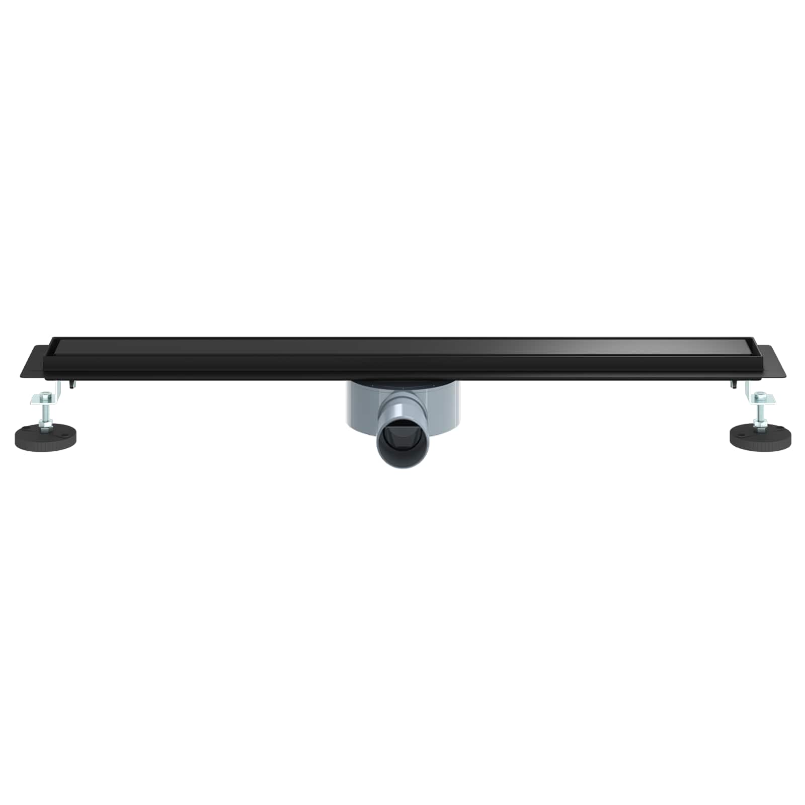 Tuš kanal 2-u-1 sa 360° sifonom Crna 70 cm Nehrđajući čelik 304