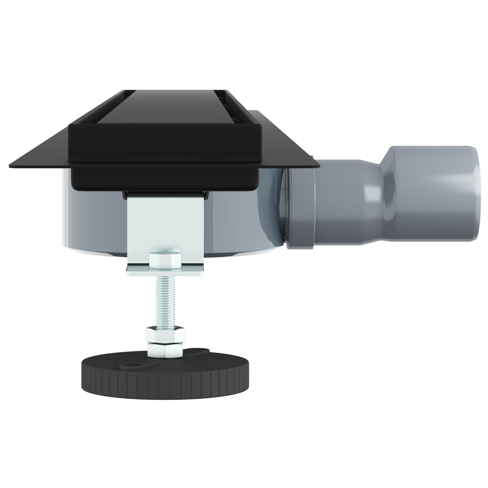 Tuš kanal 2-u-1 sa 360° sifonom Crna 70 cm Nehrđajući čelik 304