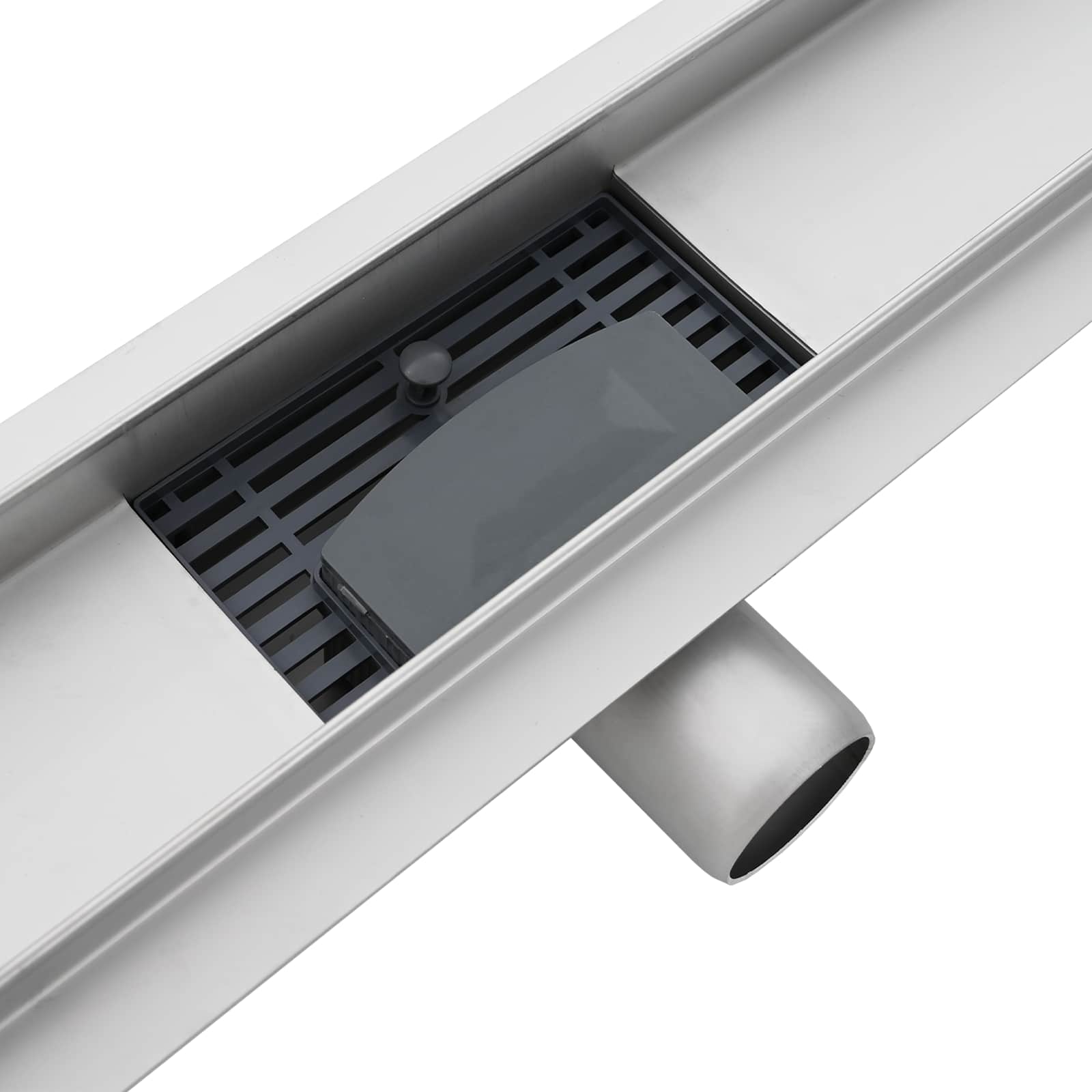 2 u 1 odvod za tuš Srebrno 60 cm Nehrđajući čelik 304