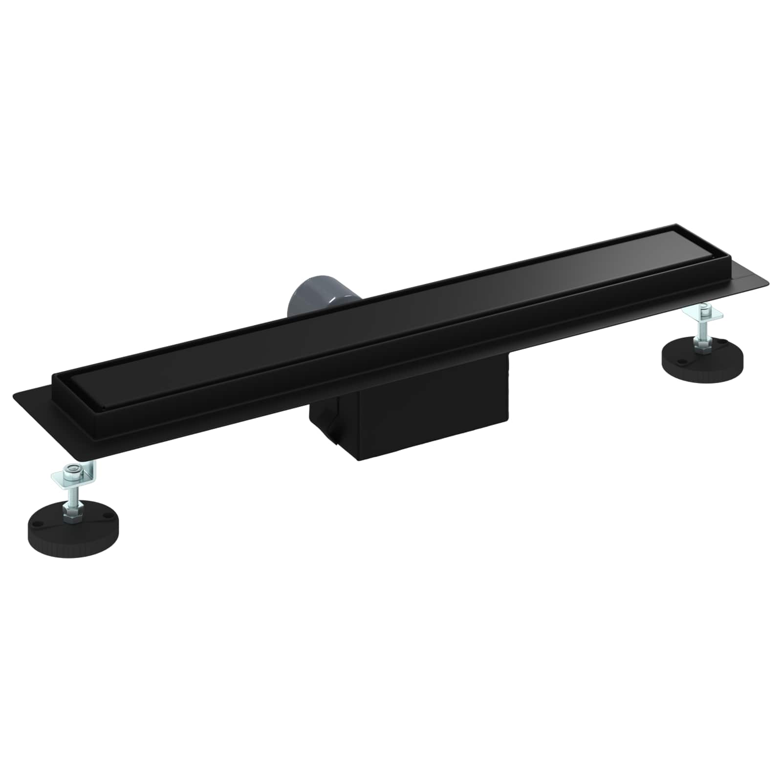 2 u 1 odvod za tuš Crna 50 cm Nehrđajući čelik 304