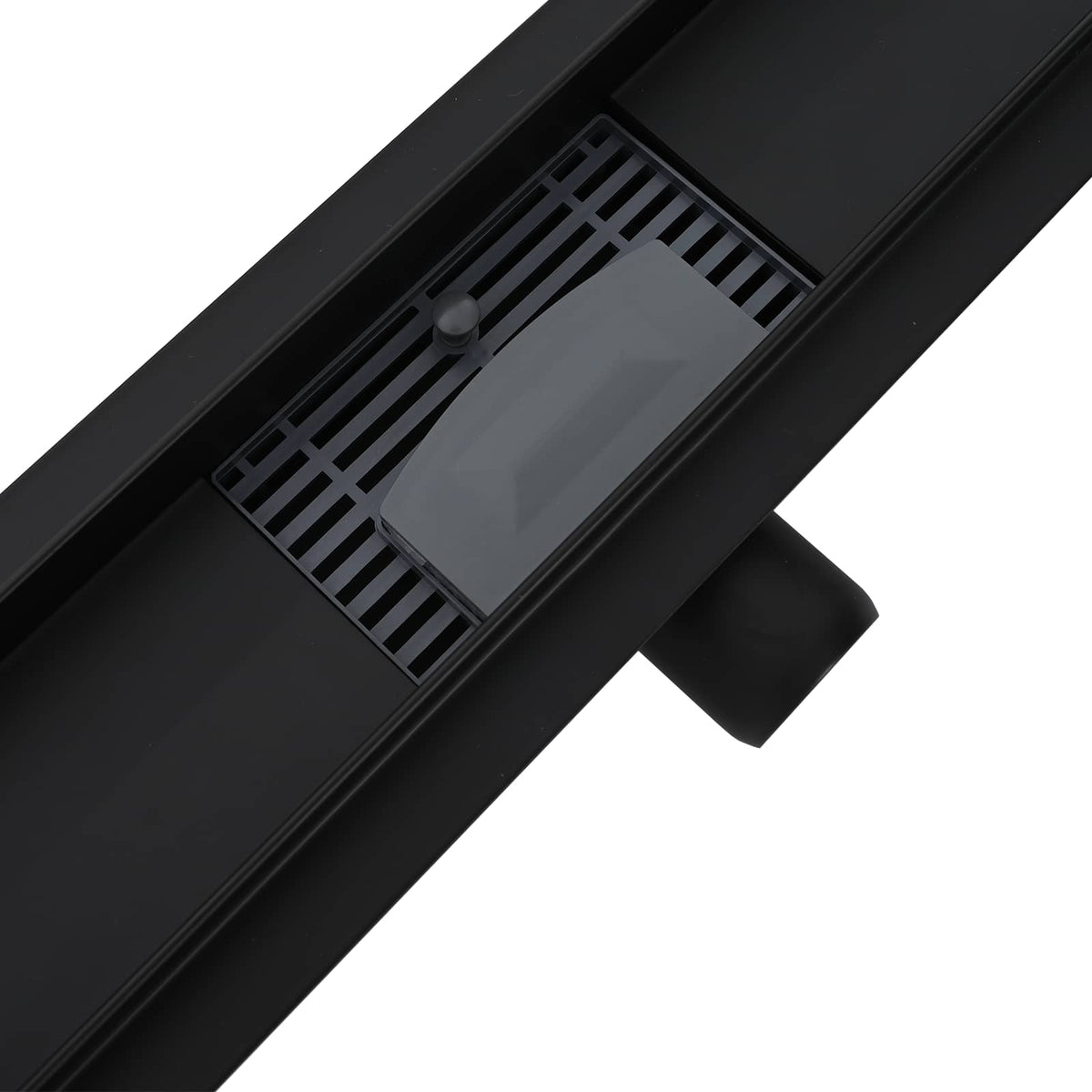 2 u 1 odvod za tuš Crna 80 cm Nehrđajući čelik 304