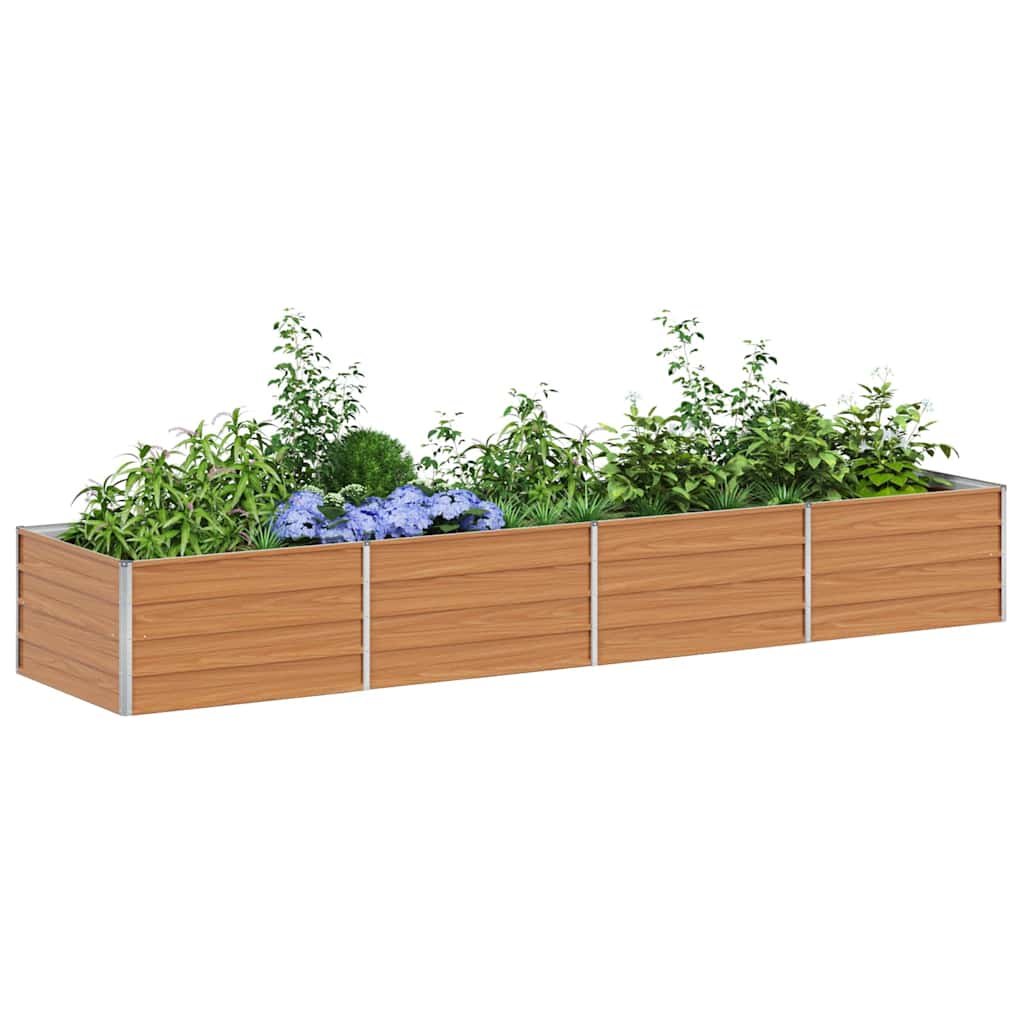 Povišena vrtna gredica Svijetlosmeđa 320 x 80 x 45 cm