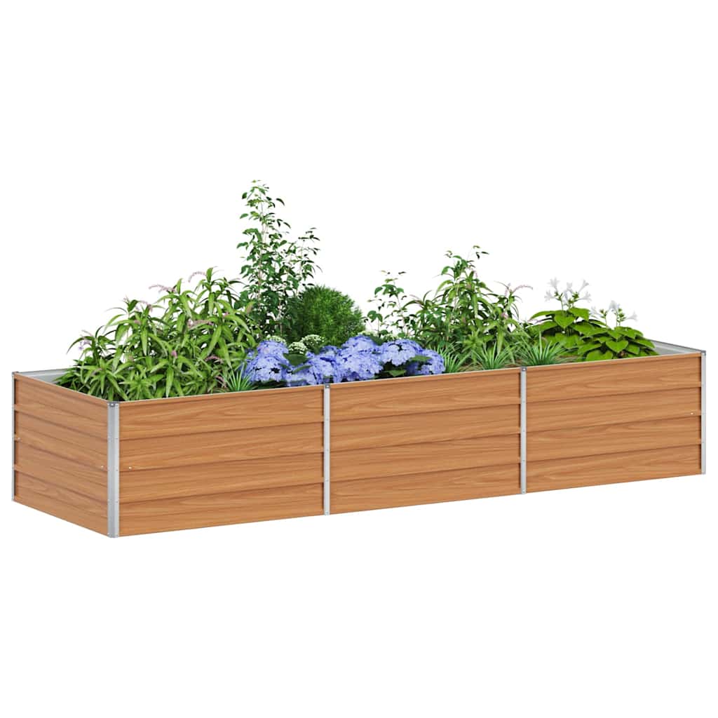 Povišena vrtna gredica Svijetlosmeđa 240 x 80 x 45 cm