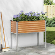 Vrtna saksija Svijetlosmeđa 100 x 45 x 90 cm Cinkani čelik