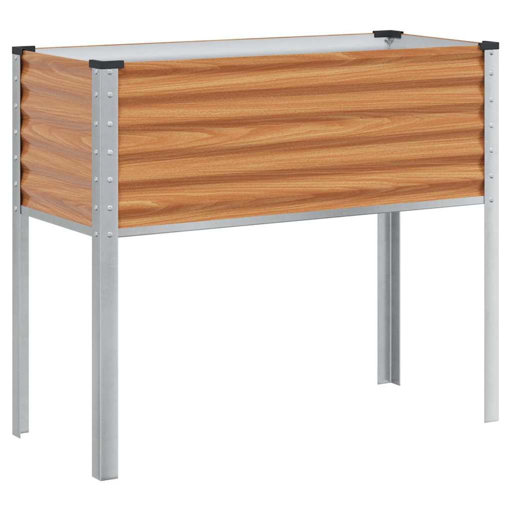 Vrtna saksija Svijetlosmeđa 100 x 45 x 90 cm Cinkani čelik