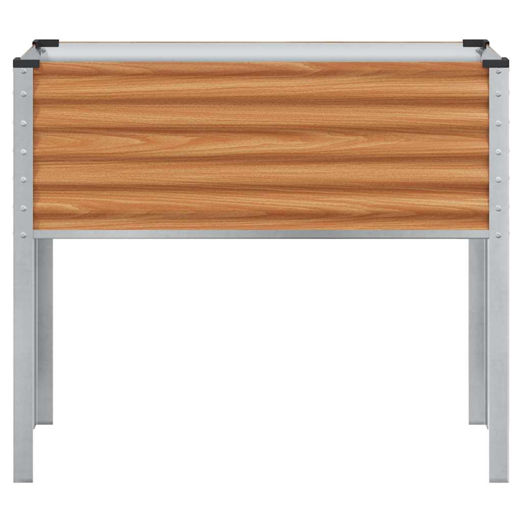 Vrtna saksija Svijetlosmeđa 100 x 45 x 90 cm Cinkani čelik