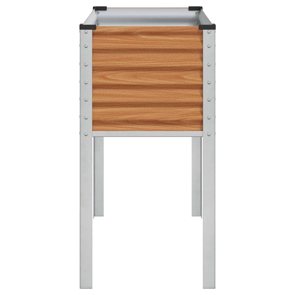 Vrtna saksija Svijetlosmeđa 100 x 45 x 90 cm Cinkani čelik