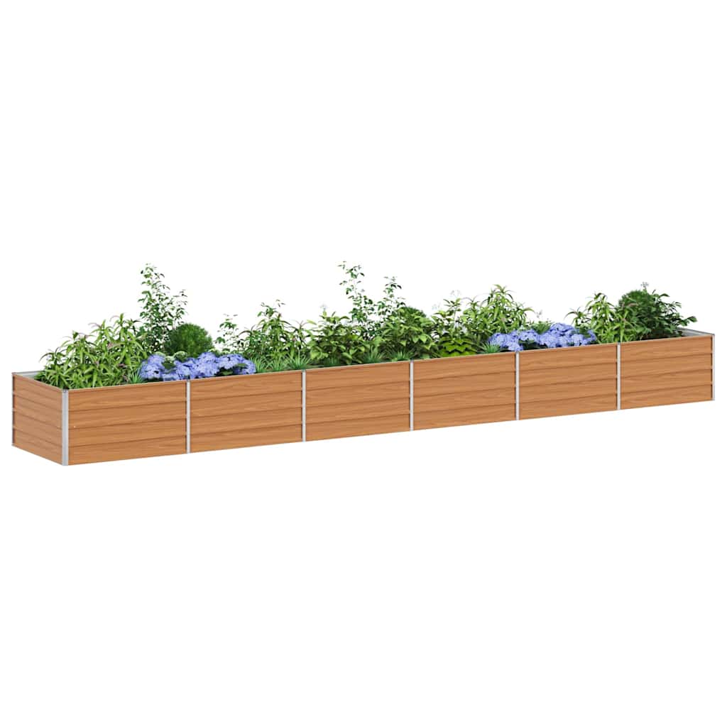 Povišena vrtna gredica Svijetlosmeđa 480 x 80 x 45 cm