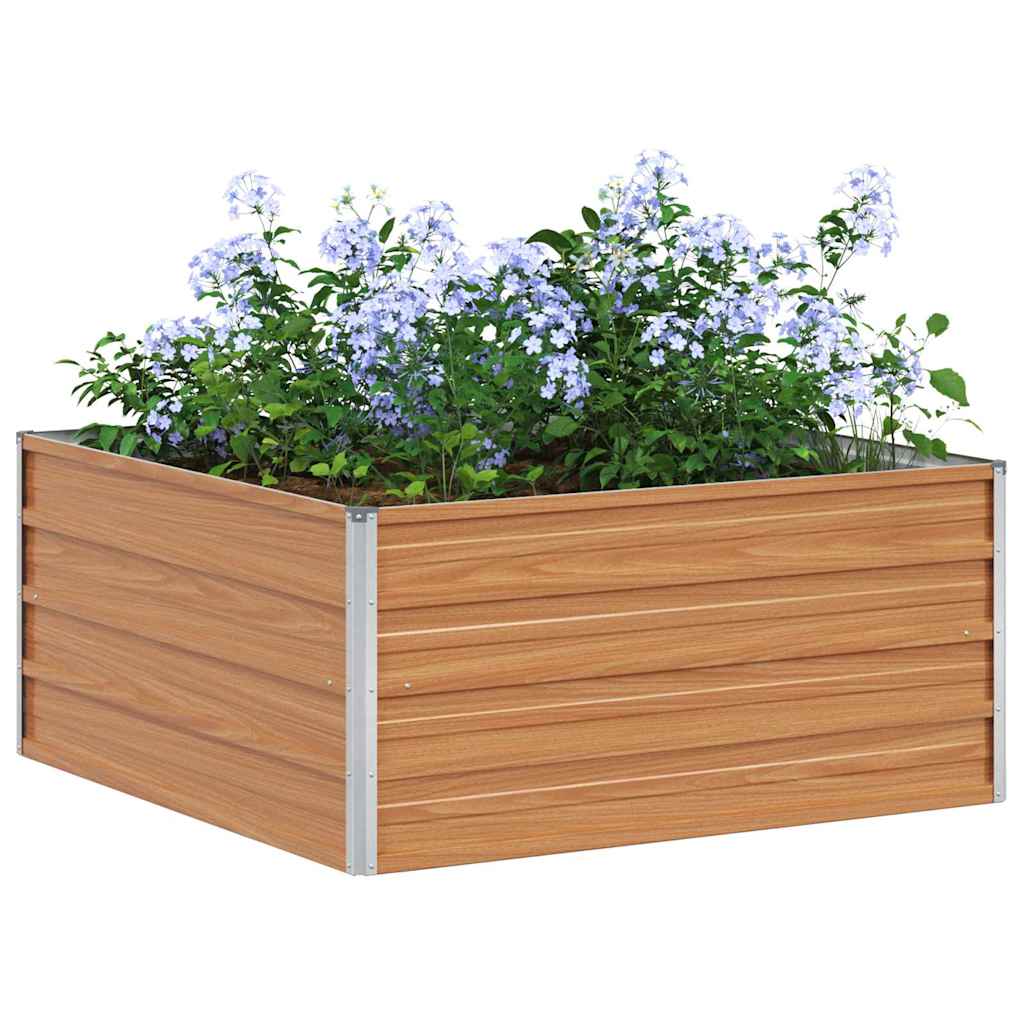 Povišena vrtna gredica Svijetlosmeđa 100 x 100 x 45 cm