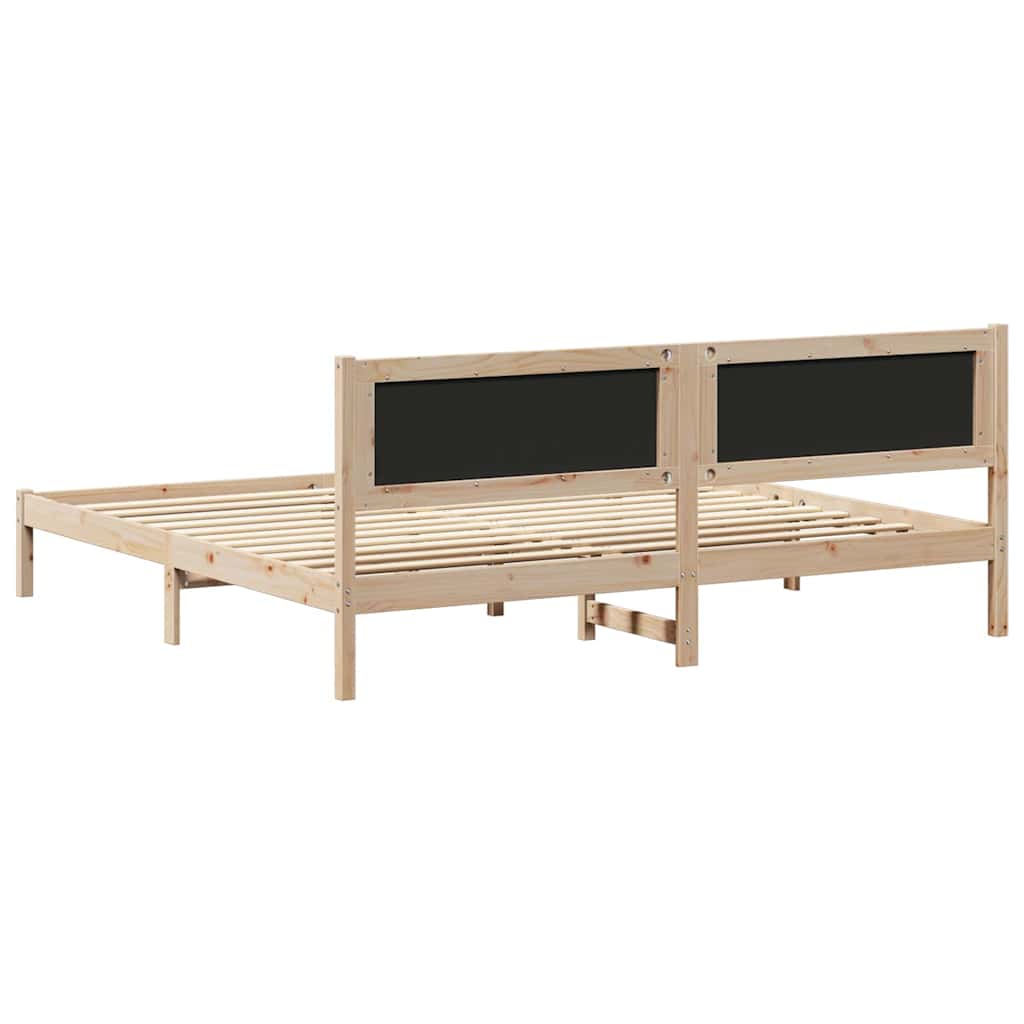 Krevetna konstrukcija s uzglavljem Sivo-smeđa 200 x 200 cm