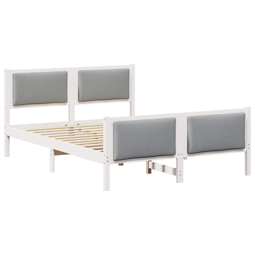 Krevetna konstrukcija Svijetlo siva 150 x 200 cm tkanina