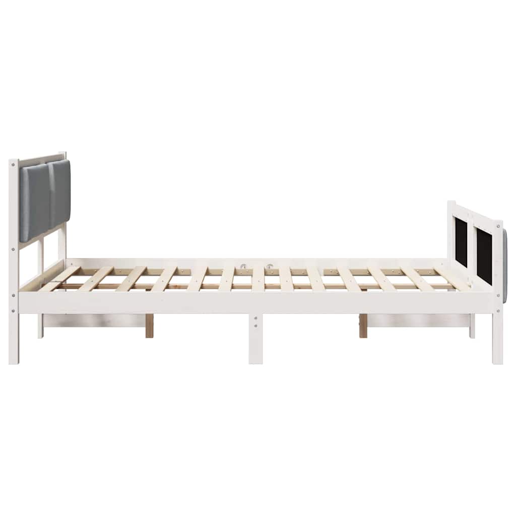 Krevetna konstrukcija Svijetlo siva 150 x 200 cm tkanina