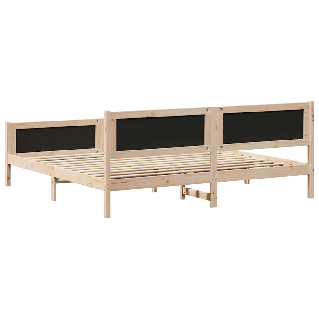 Krevetna konstrukcija s uzglavljem Sivo-smeđa 200 x 200 cm