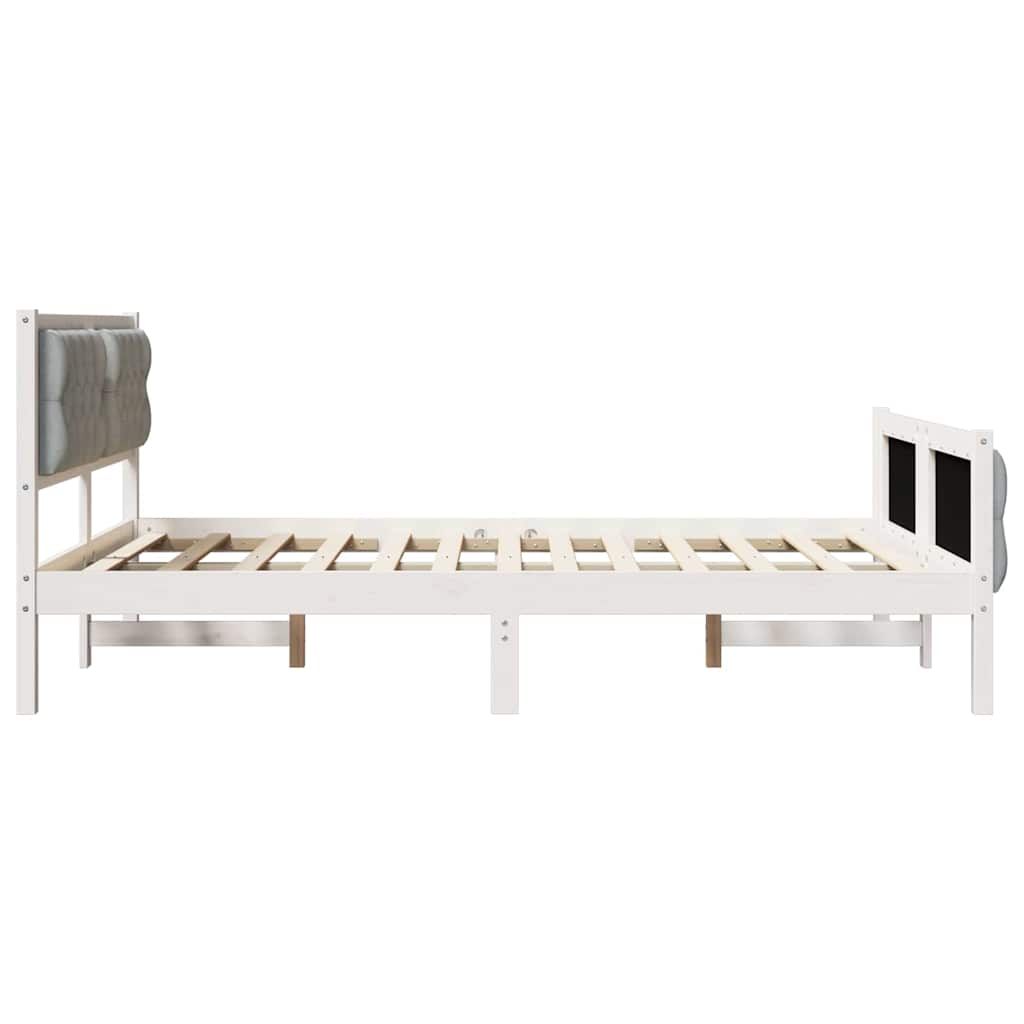 Krevetna konstrukcija s uzglavljem Svijetlo siva 150 x 200 cm