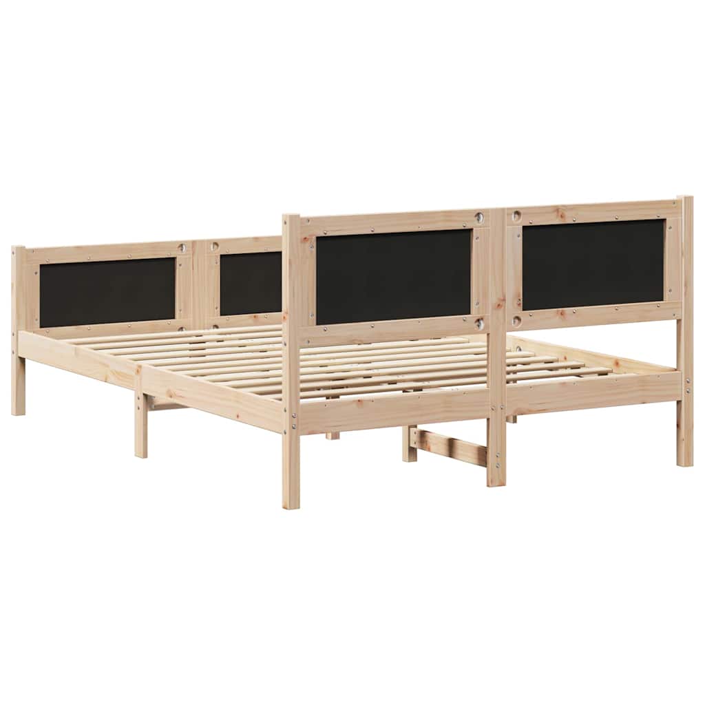 Krevetna konstrukcija s uzglavljem Sivo-smeđa 140 x 190 cm