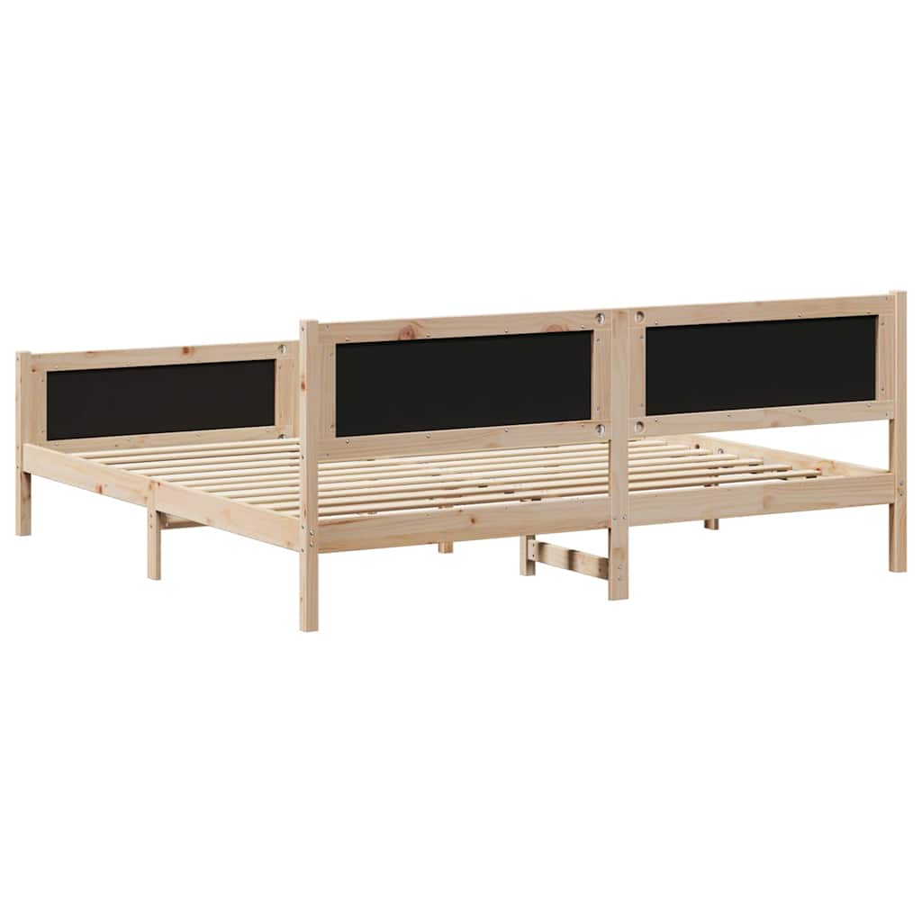 Okvir kreveta Smeđa i taupe 200 x 200 cm Masivna borovina