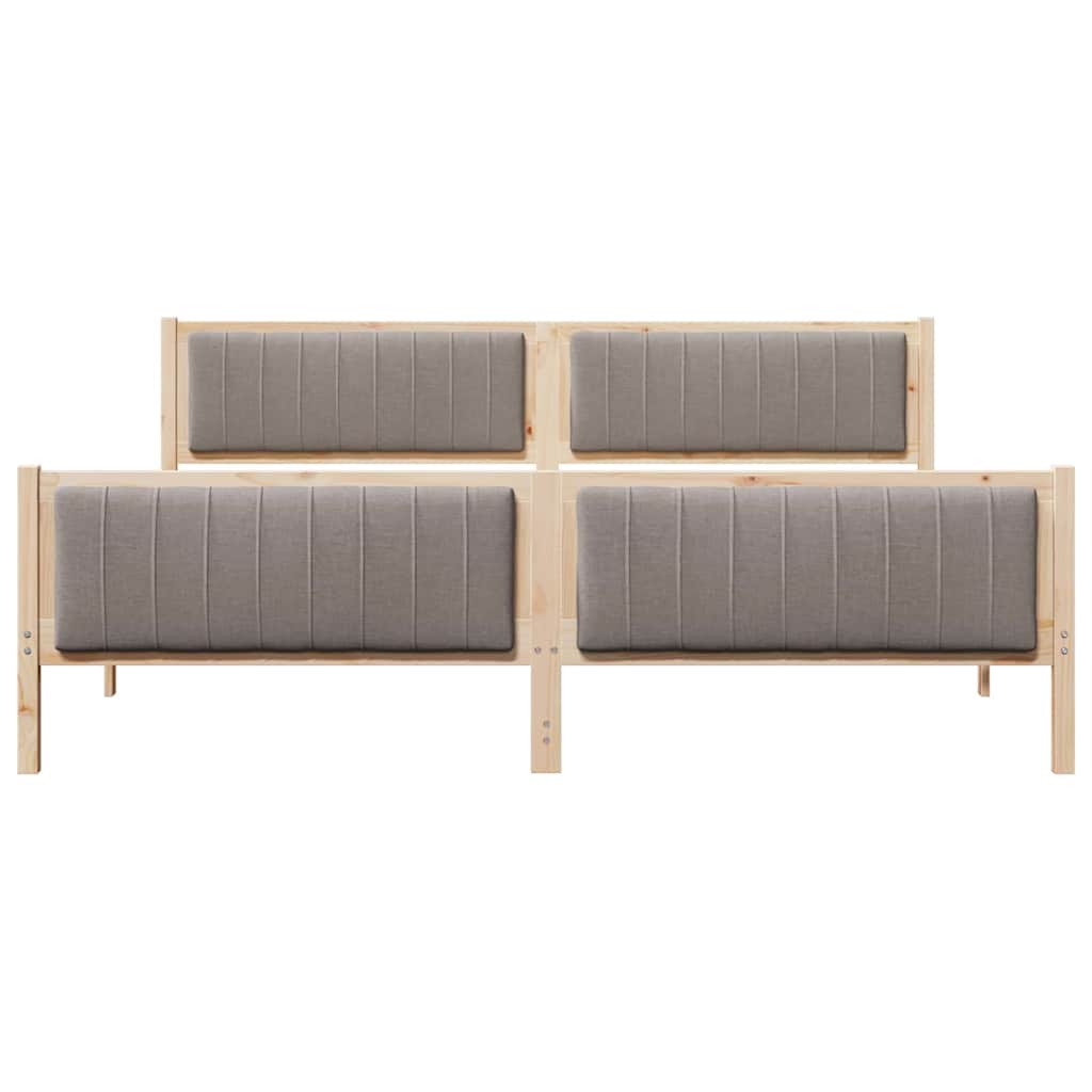 Okvir kreveta Smeđa i taupe 200 x 200 cm Masivna borovina