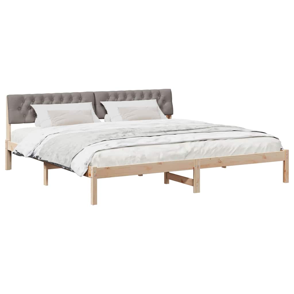 Okvir kreveta Smeđa i taupe 200 x 200 cm Masivna borovina