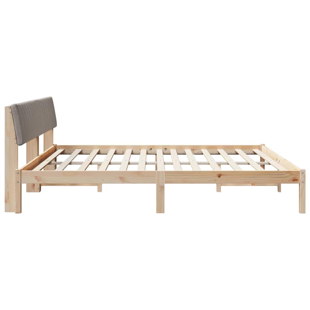 Okvir kreveta Smeđa i taupe 200 x 200 cm Masivna borovina