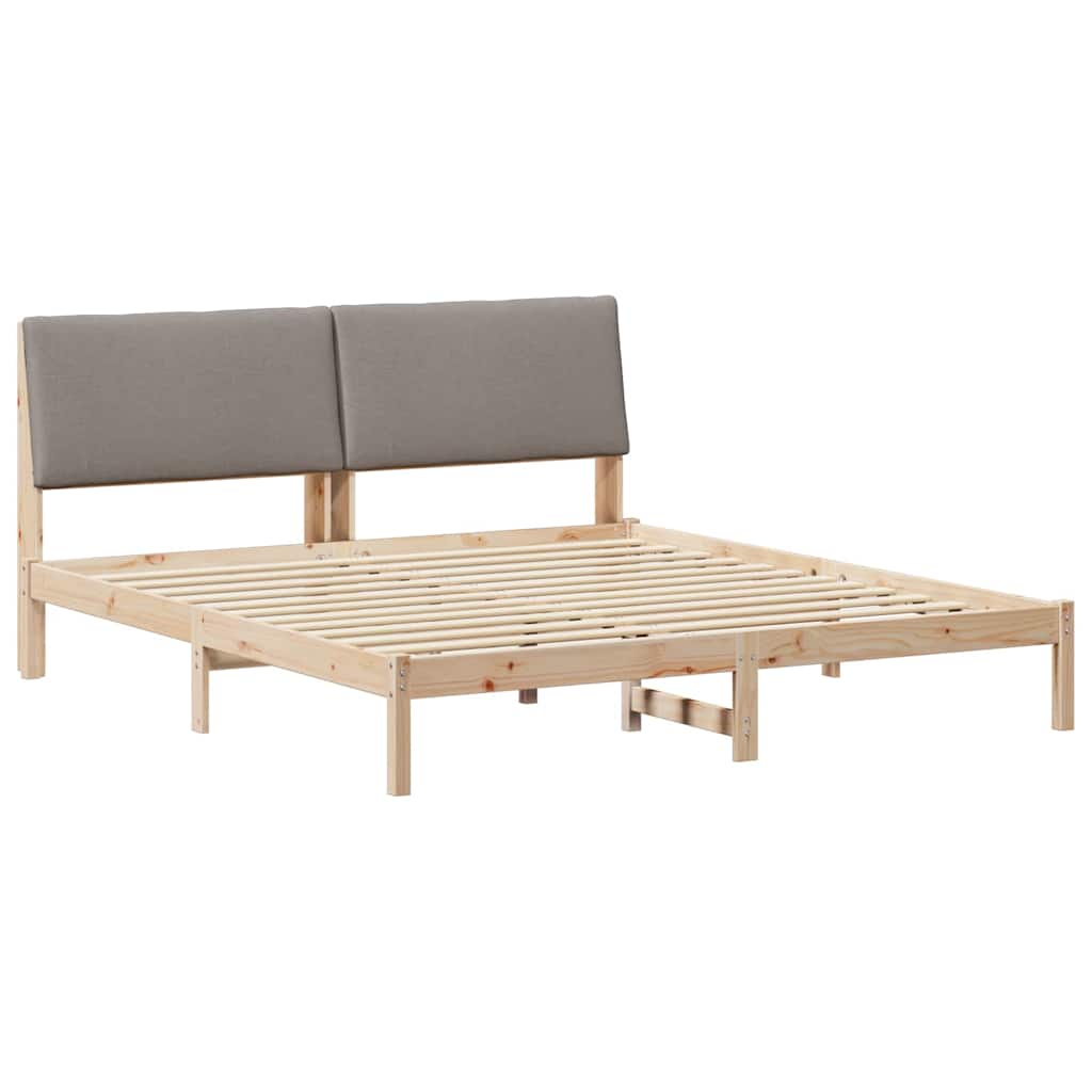 Okvir kreveta Smeđa i taupe 200 x 200 cm Masivna borovina