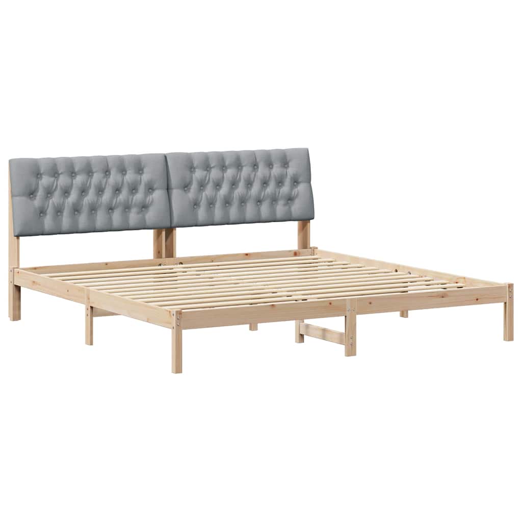 Krevetni okvir s tapiciranim uzglavljem Smeđa 200 x 200 cm