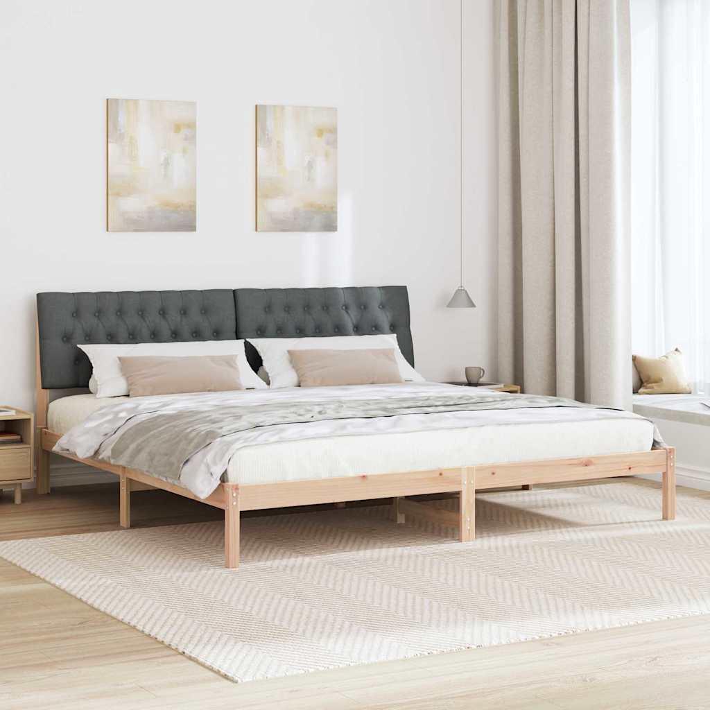 Krevetni okvir s tapiciranim uzglavljem Smeđa 200 x 200 cm