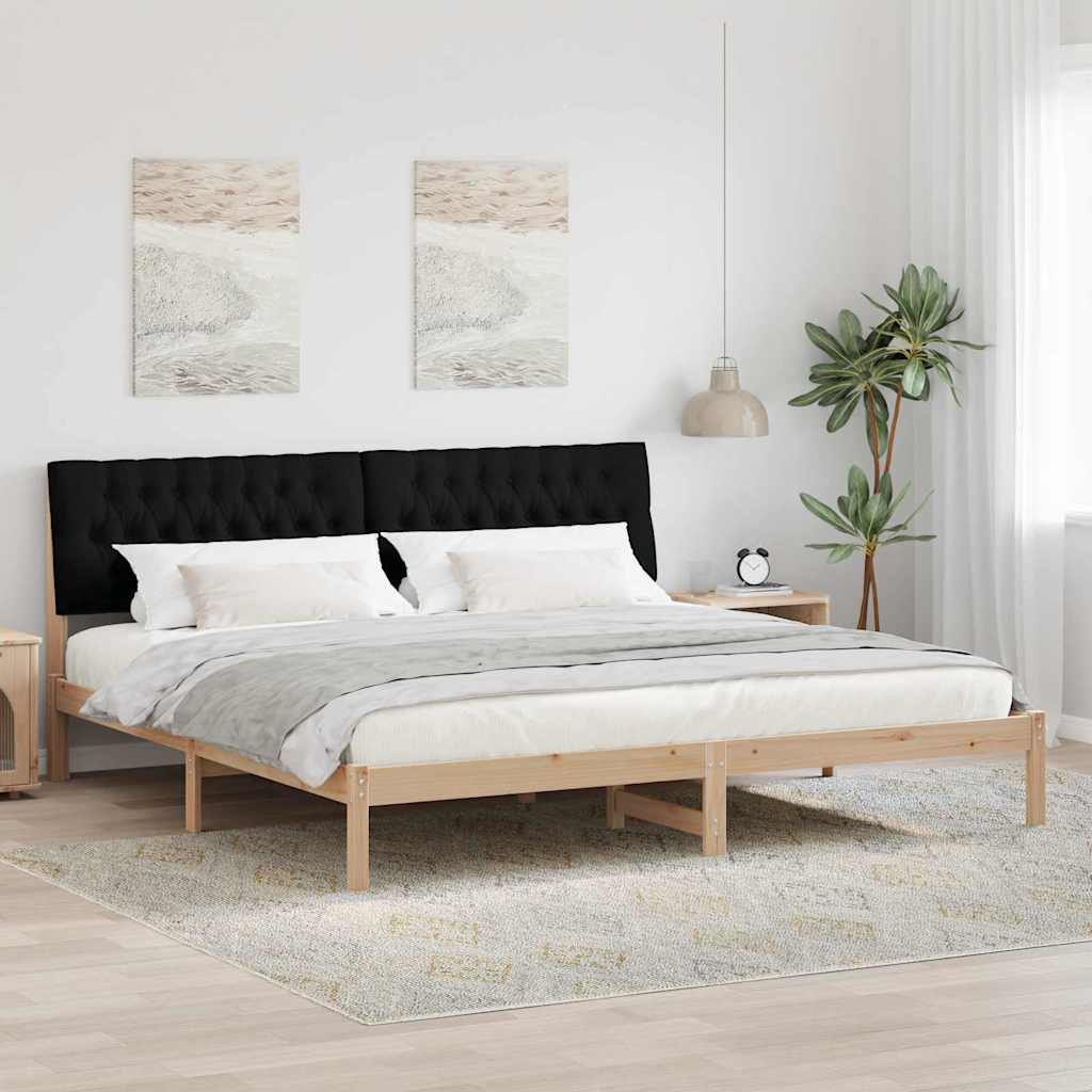 Krevetni okvir s tapiciranim uzglavljem Smeđa 200 x 200 cm