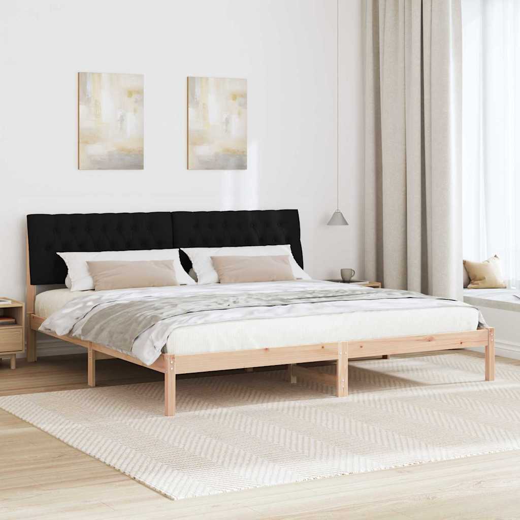 Krevetni okvir s tapiciranim uzglavljem Smeđa 200 x 200 cm