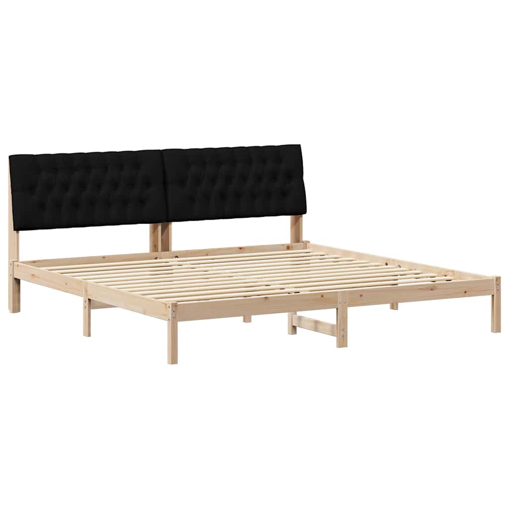 Krevetni okvir s tapiciranim uzglavljem Smeđa 200 x 200 cm