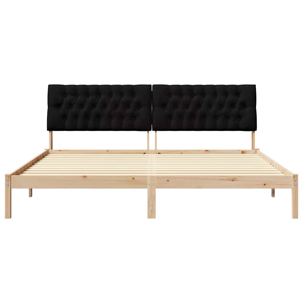 Krevetni okvir s tapiciranim uzglavljem Smeđa 200 x 200 cm