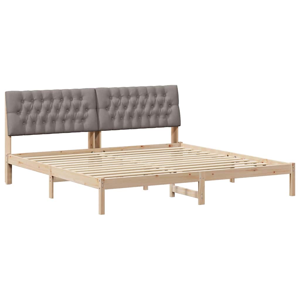 Krevetni okvir s tapiciranim uzglavljem Smeđa 200 x 200 cm